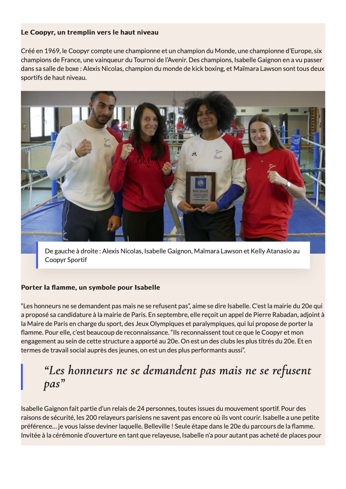 Isabelle flamme olympique 4