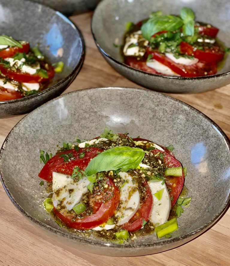 Tomate jardin mozzarella basilic la maison des vendangeurs