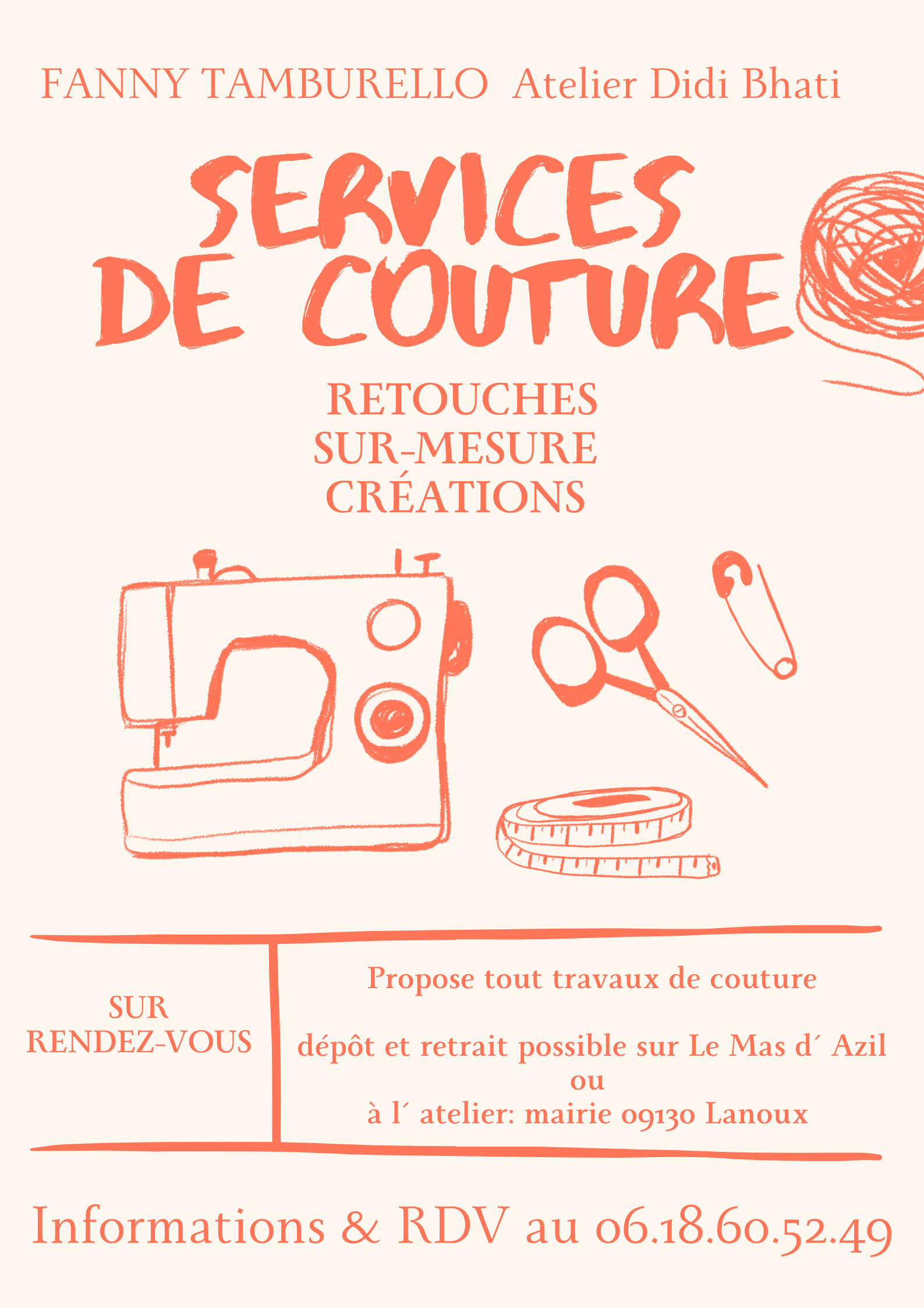 Beige-Orange-Stage-Couture-Evenement-Affiche-Illustratif