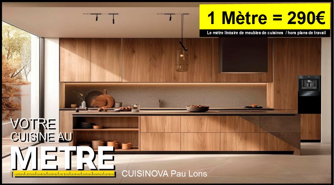 Cuisine design en bois moderne pau