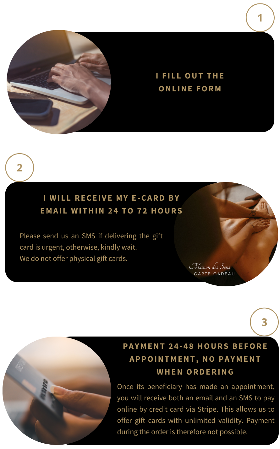 Massage gift card available in Aix-en-Provence. Offer a unique well-being gift with a personalized massage.