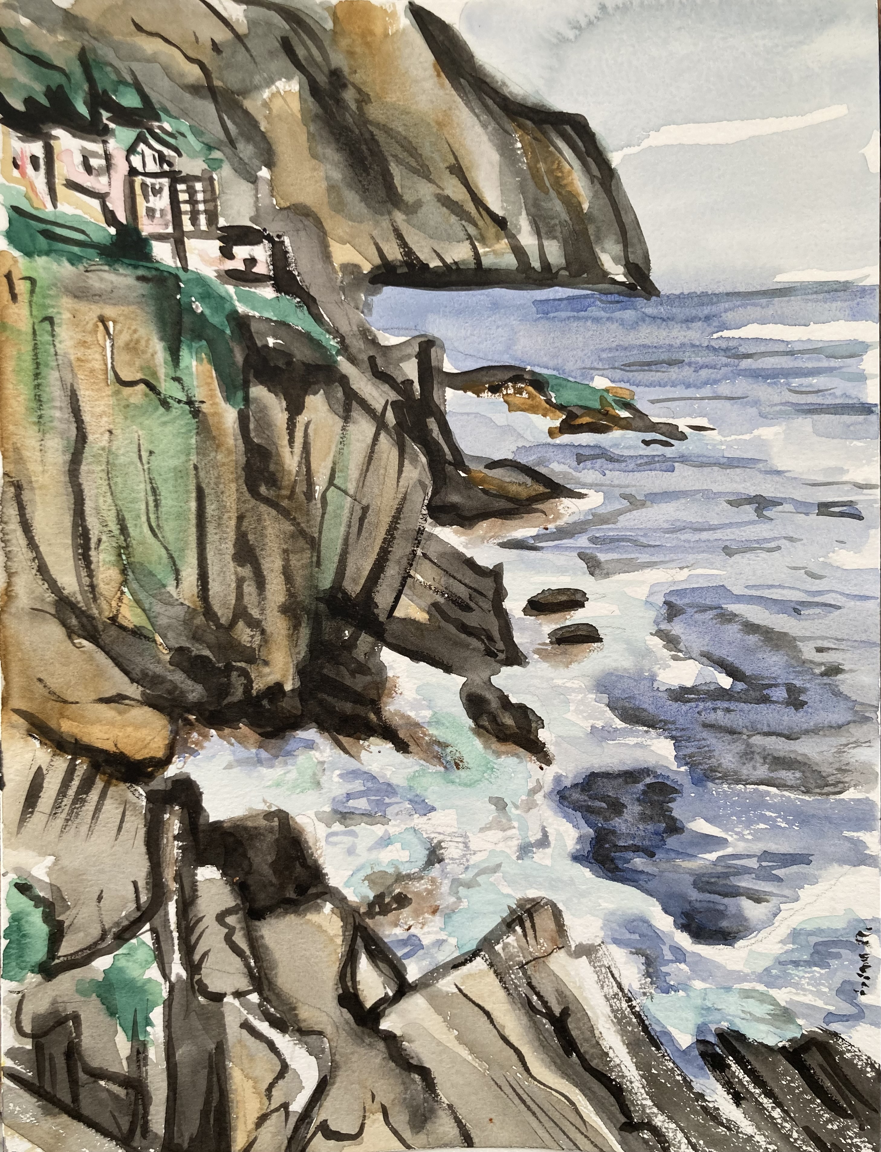 Italie 5terres manarola aquarelle irinart