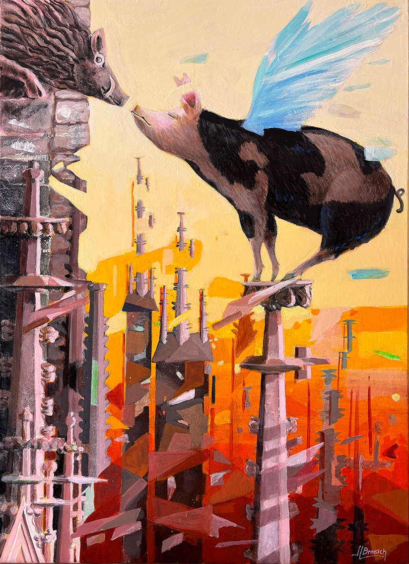 PEGASUS PORCUS
Acrylique sur toile 100 x 73 cm 

