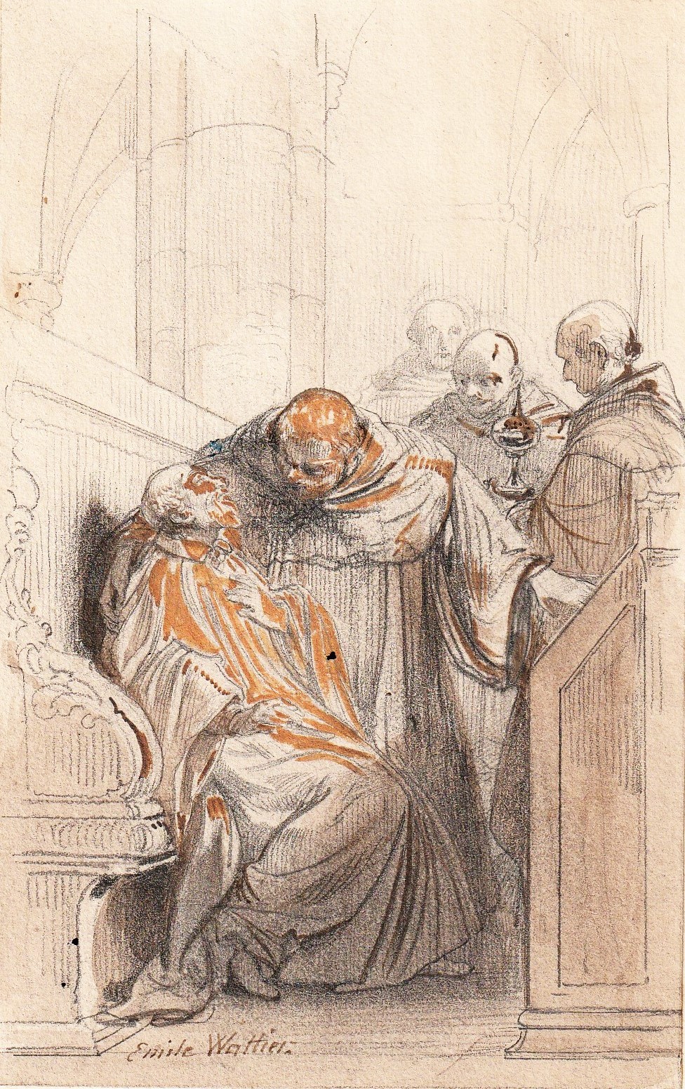 Charles emile wattier dessin