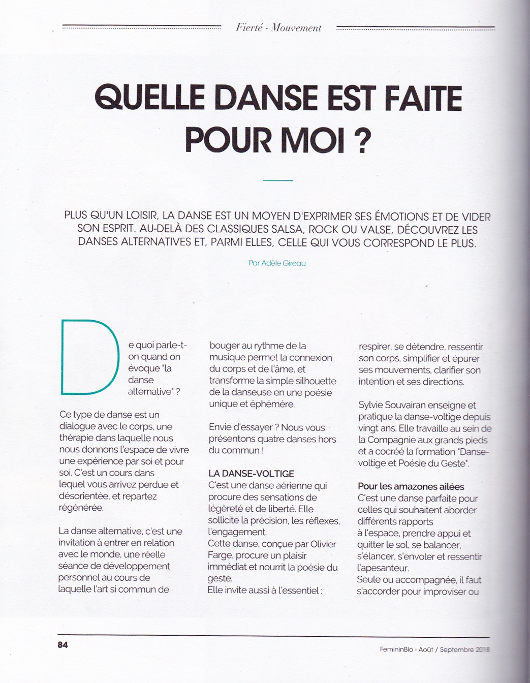 Article danse voltige