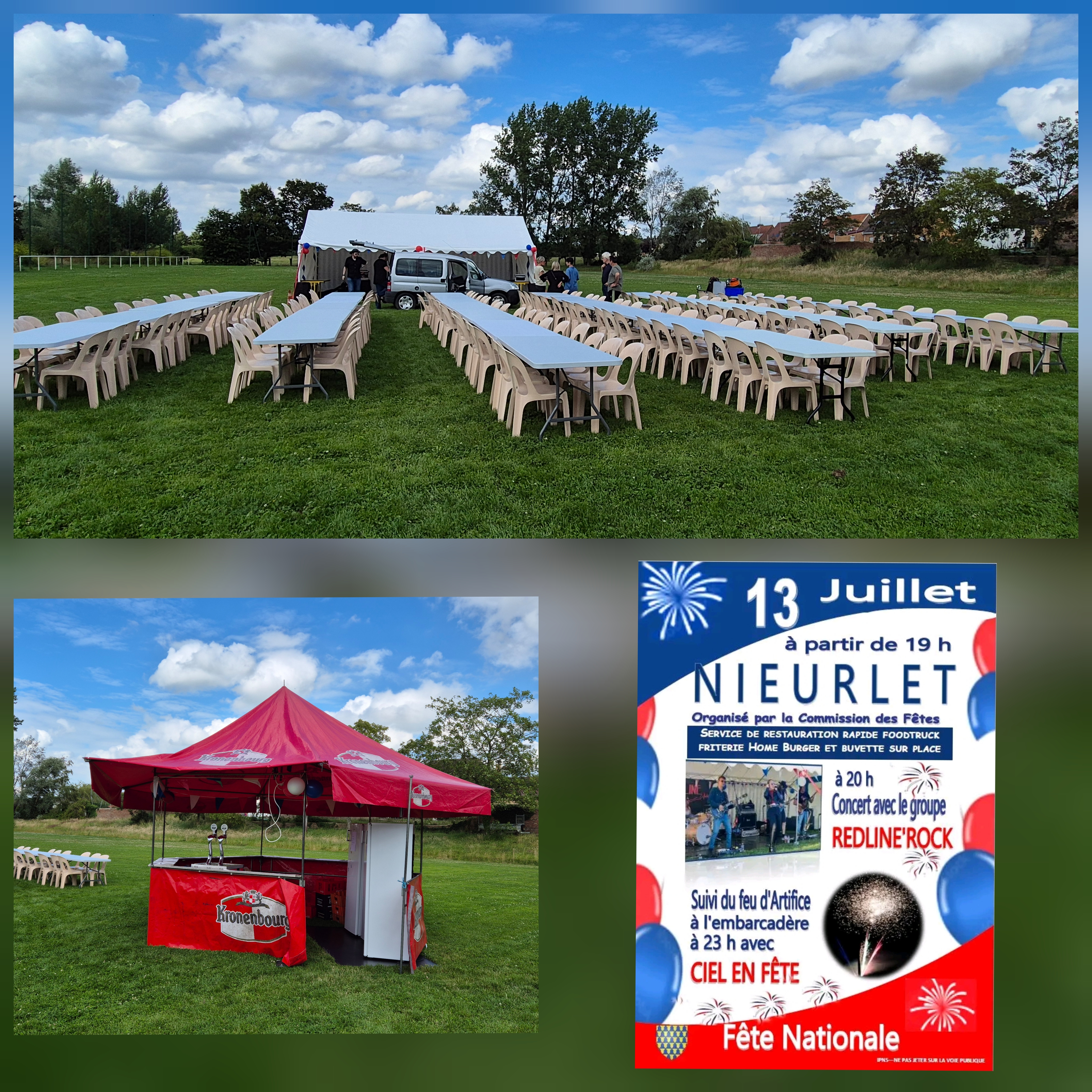 Les tables pour le 13 juillet