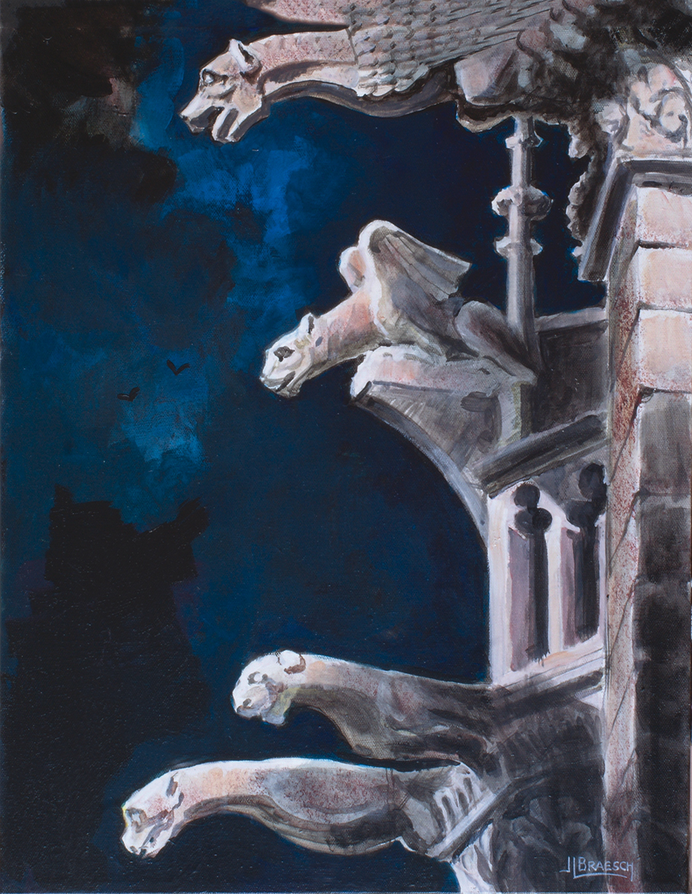 VIGILANCE
Acrylique sur toile 50 x 40 cm 
Collection privée New York
