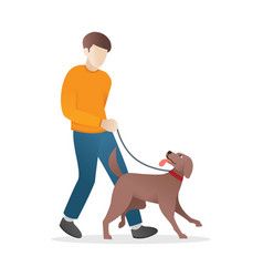 A-man-is-walking-with-his-dog-vector-23923506