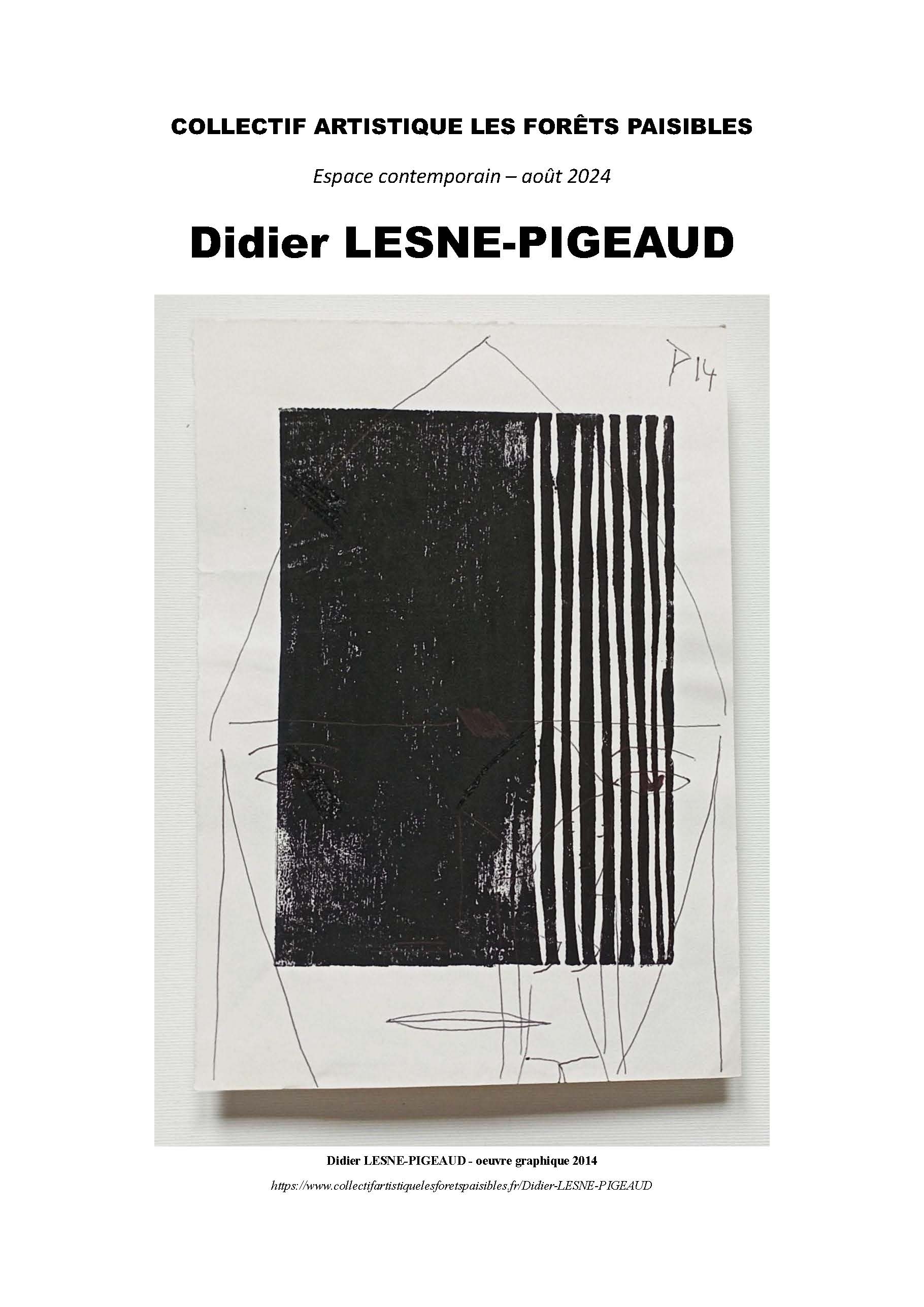 Didier lesne pigeau aout 2024 affiche