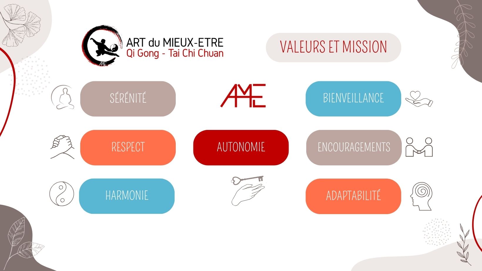 Découvrez les valeurs et mission d'AME : Cours de Qi Gong et Tai Chi à Bourgoin, Ruy et Maubec