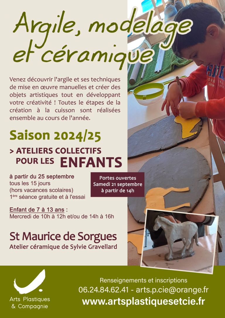 Affiche a4 ateliers enfants rentre 2024