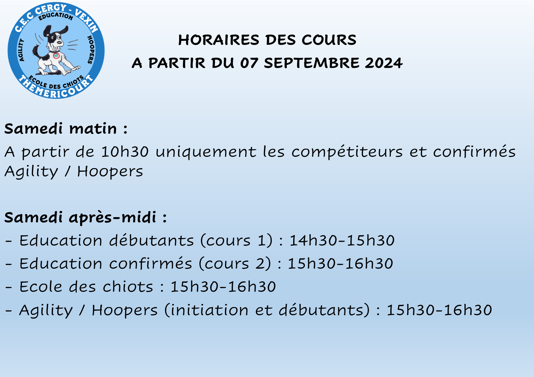 Horaires-club