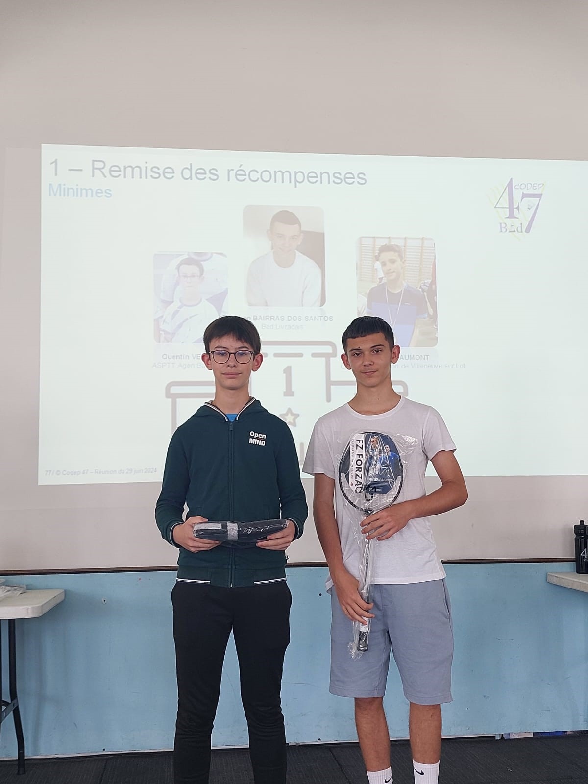 Remise recompense jeunes minimes g