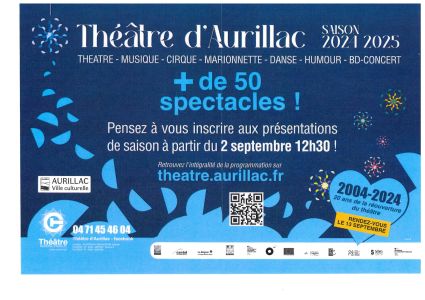 THÉÂTRE D'AURILLAC SAISON 2024-2025