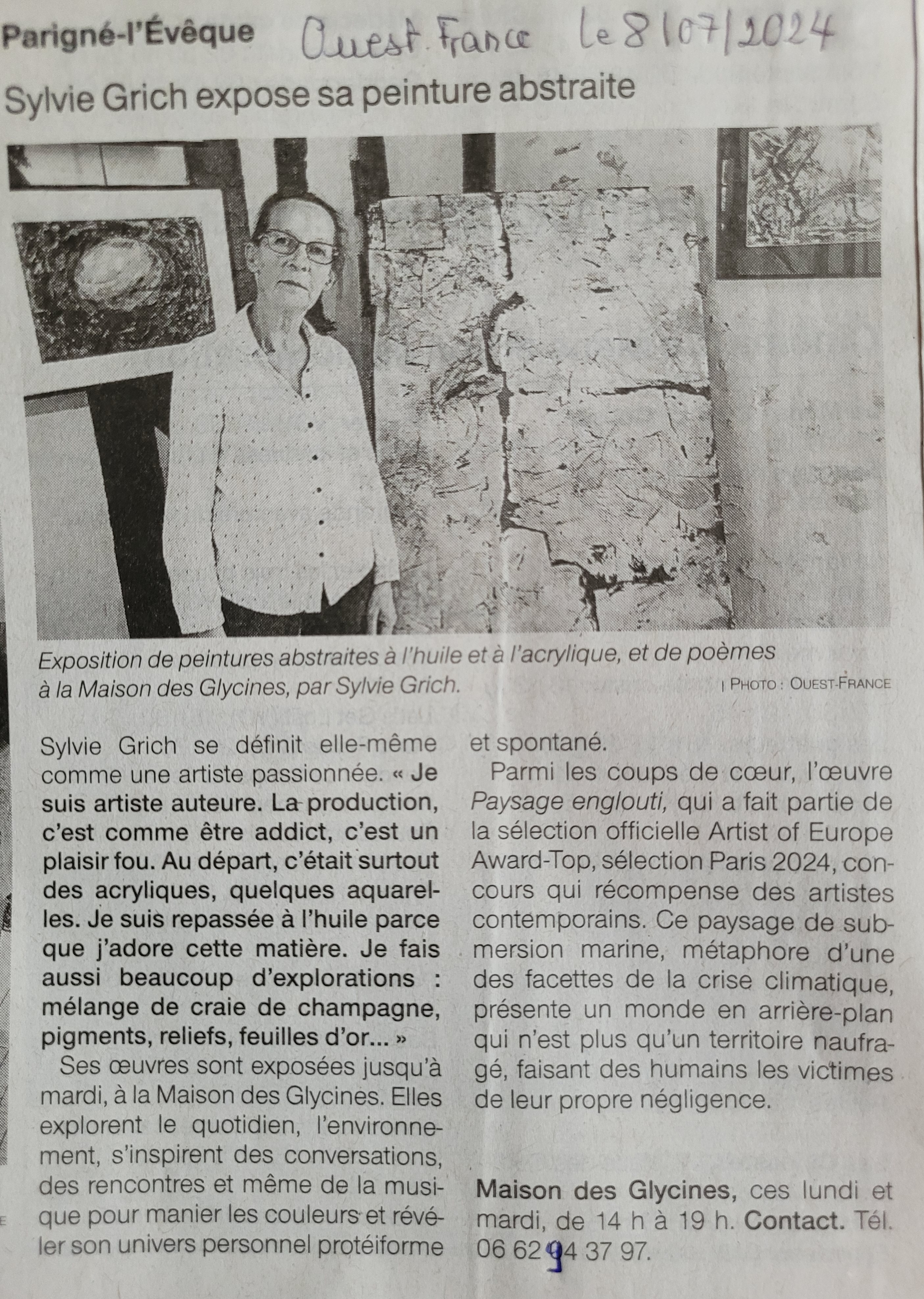 Un bel article paru dans Ouest France 