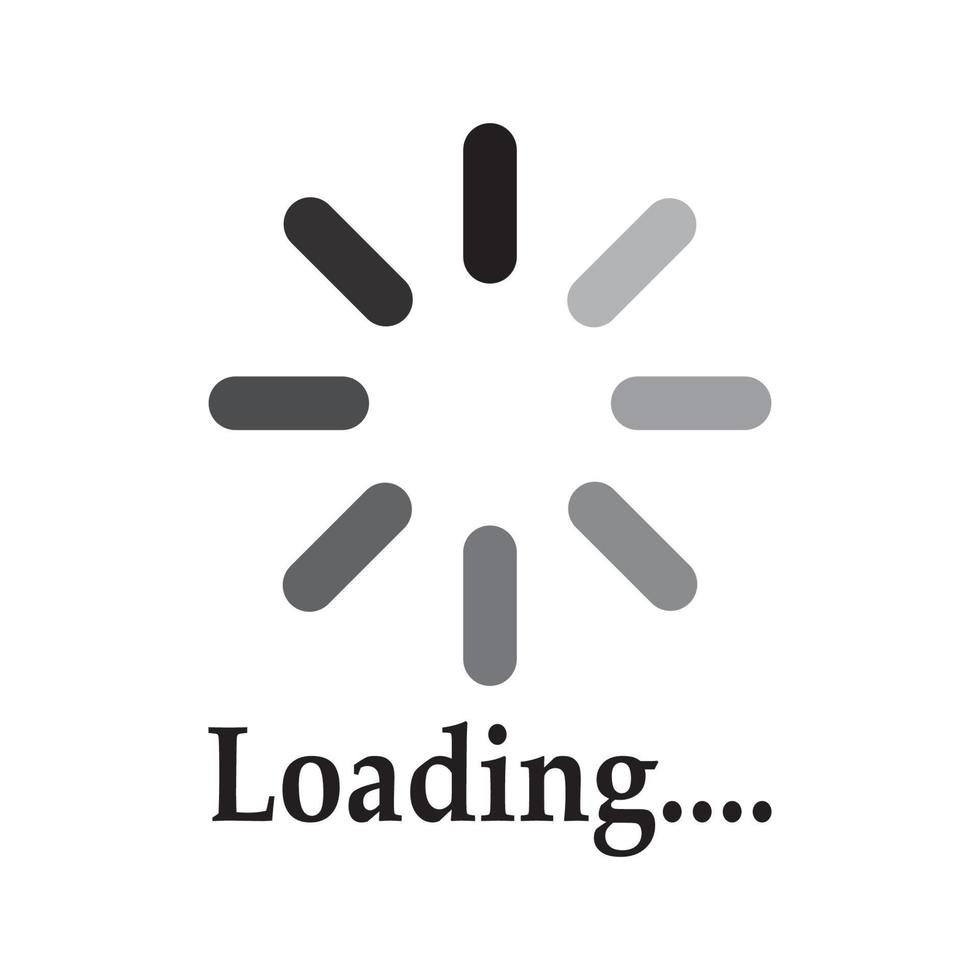 Loading or buffering icon symbol logo illustration design template vector
