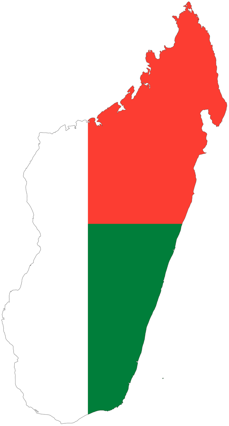 Madagascar flag map