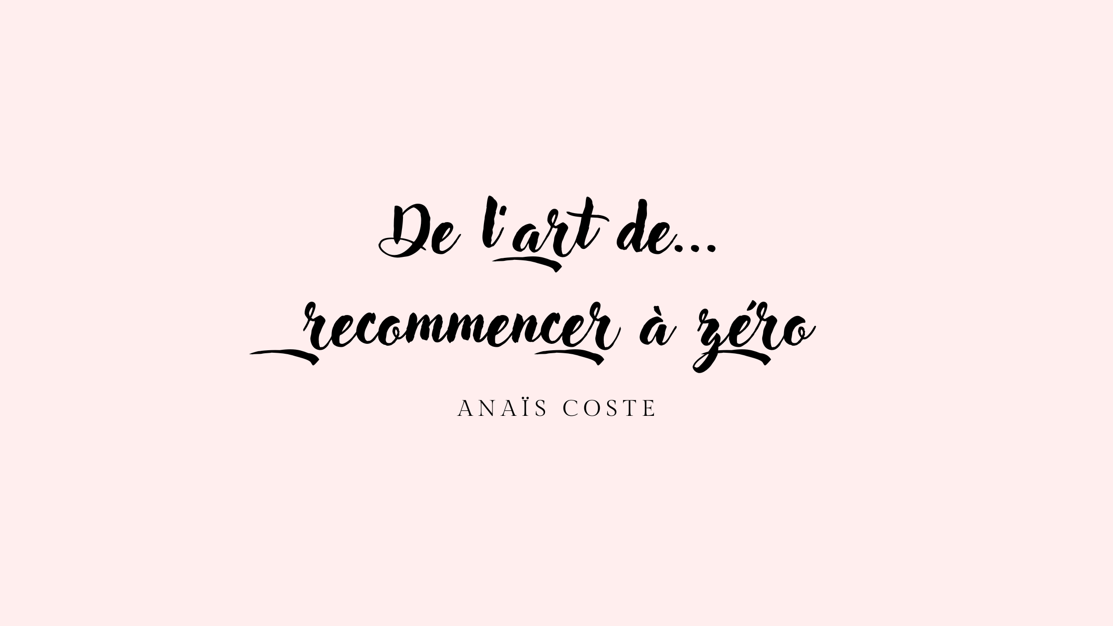 Retour à la case départ