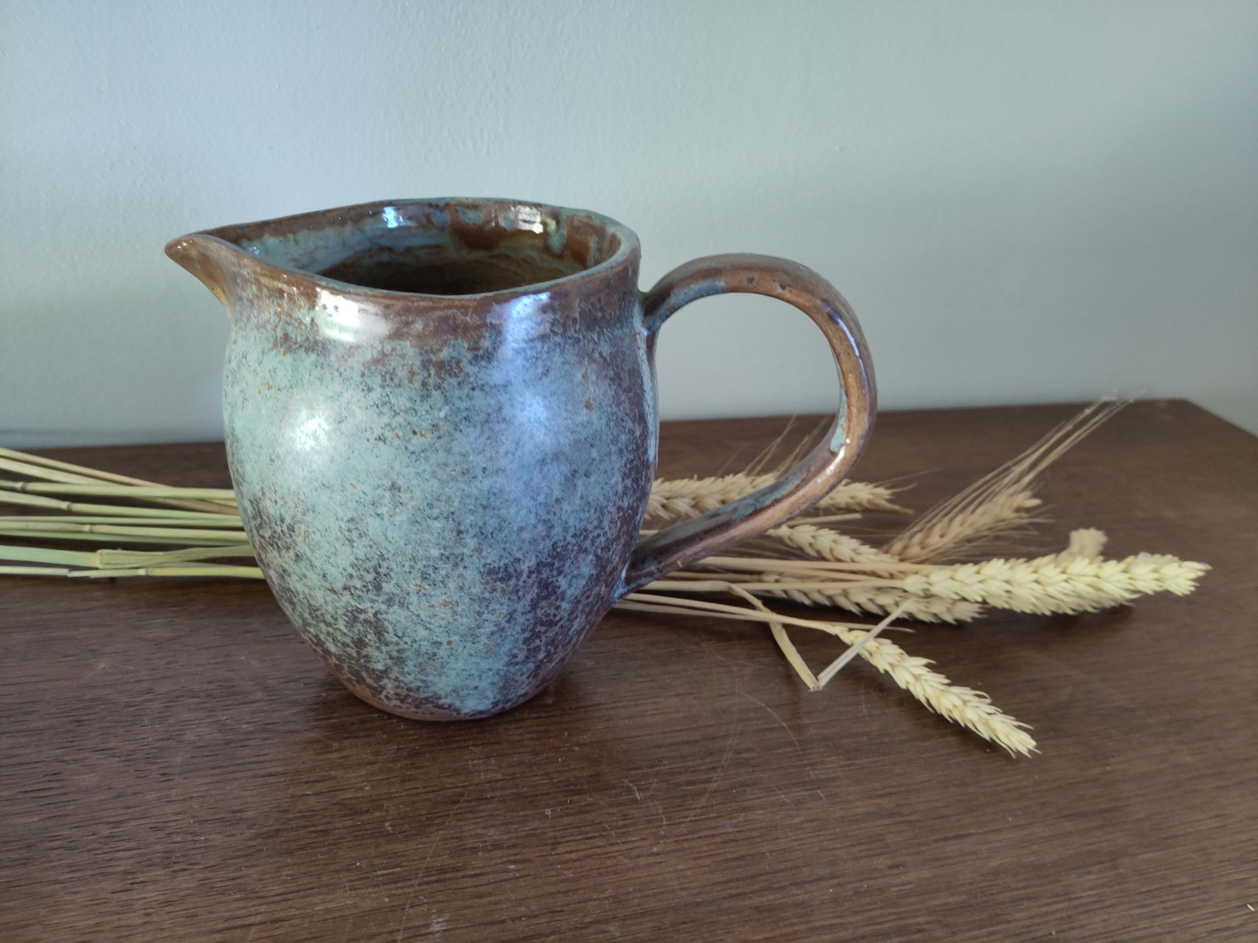Pot texture bleu 2