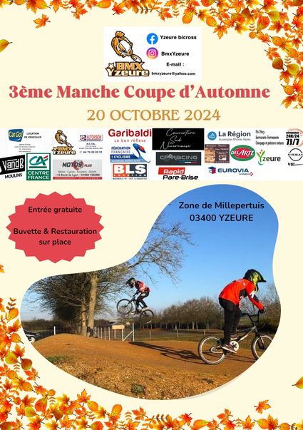 Invitation 3ème manche de la coupe d'automne YZEURE