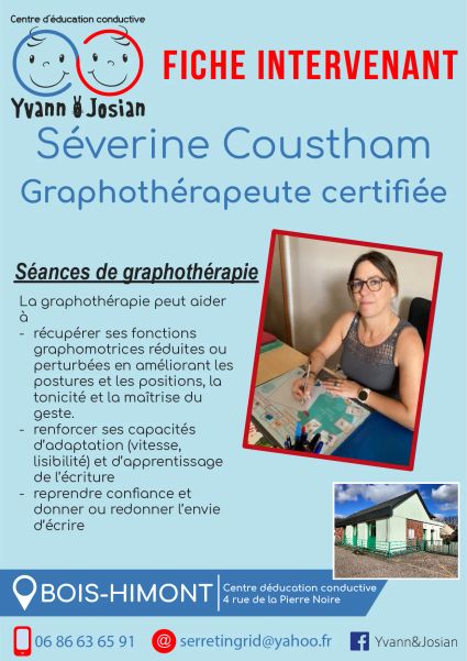 Séverine Coustham, graphothérapeute certifiée