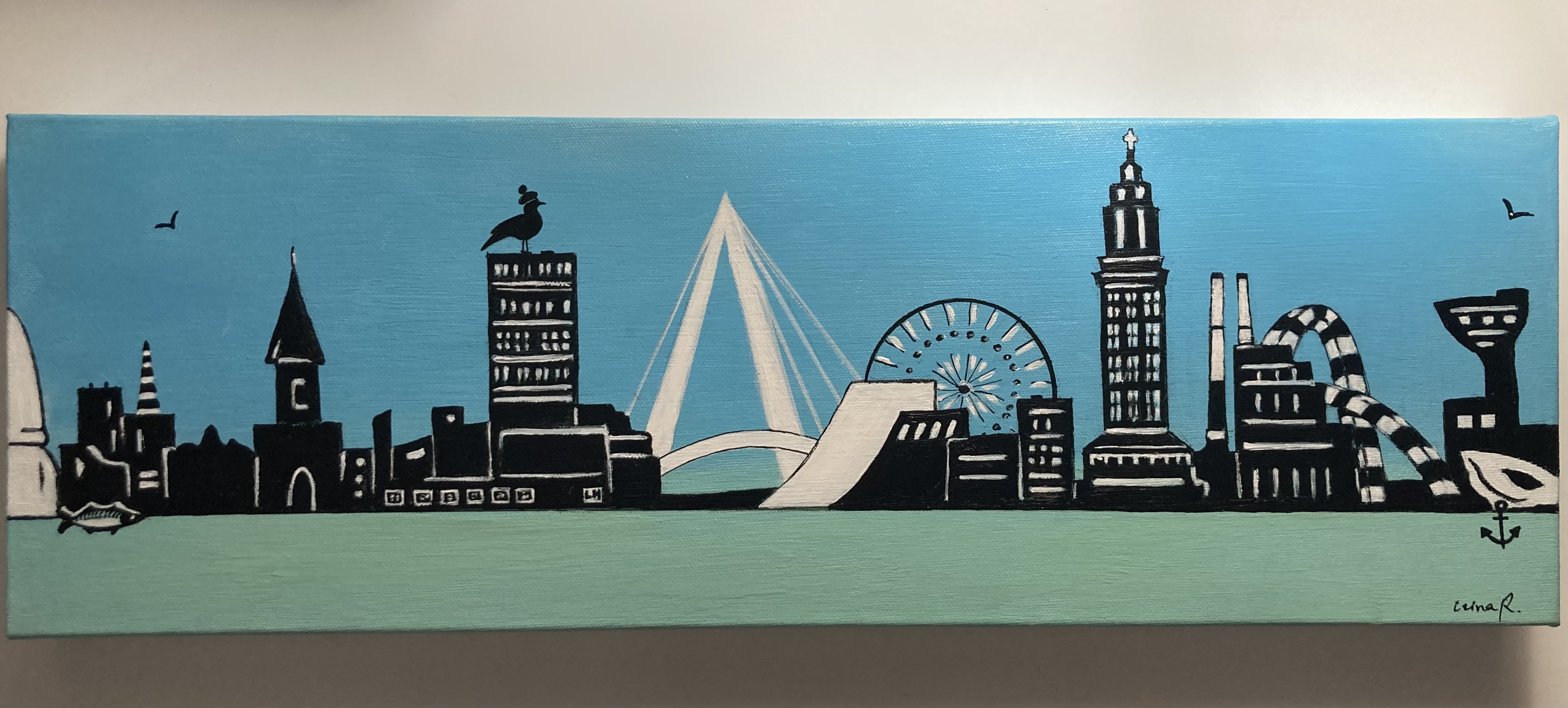 Skyline lehavre peinture irinart