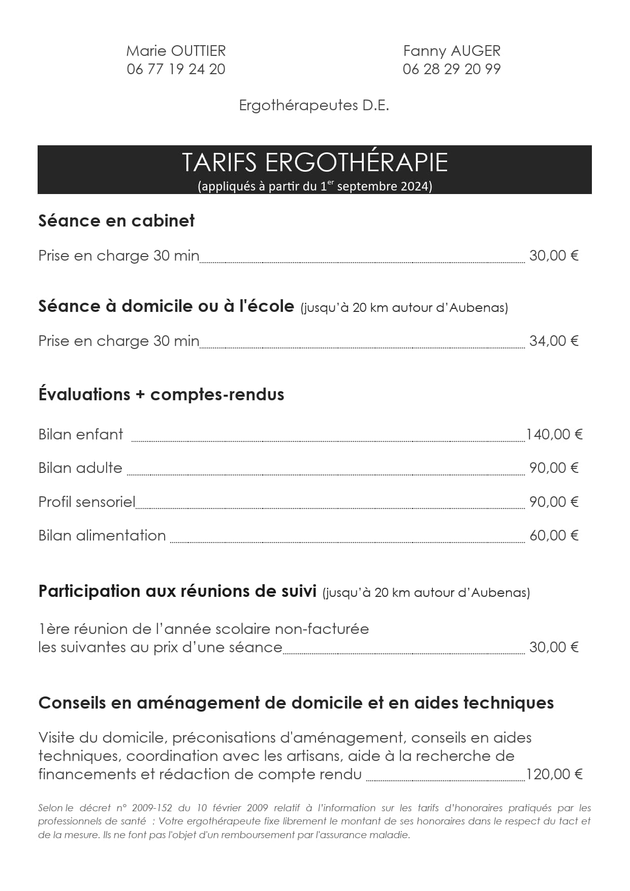 Tarifs-ergotherapie 1