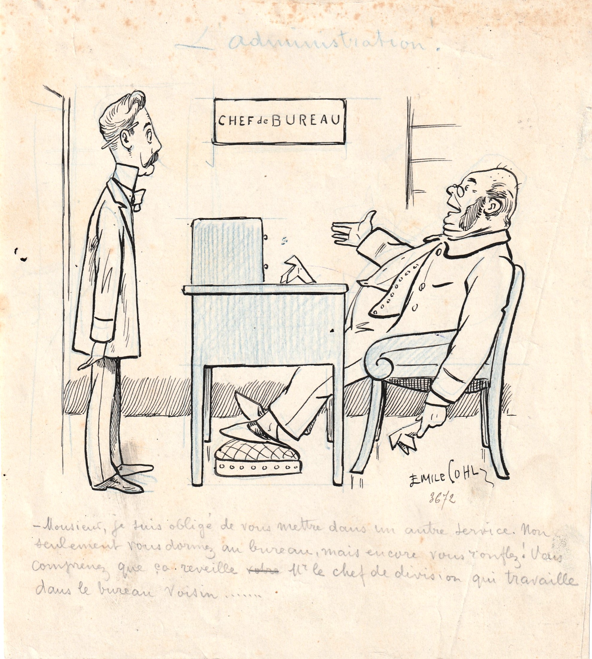 Emile cohl encre administration