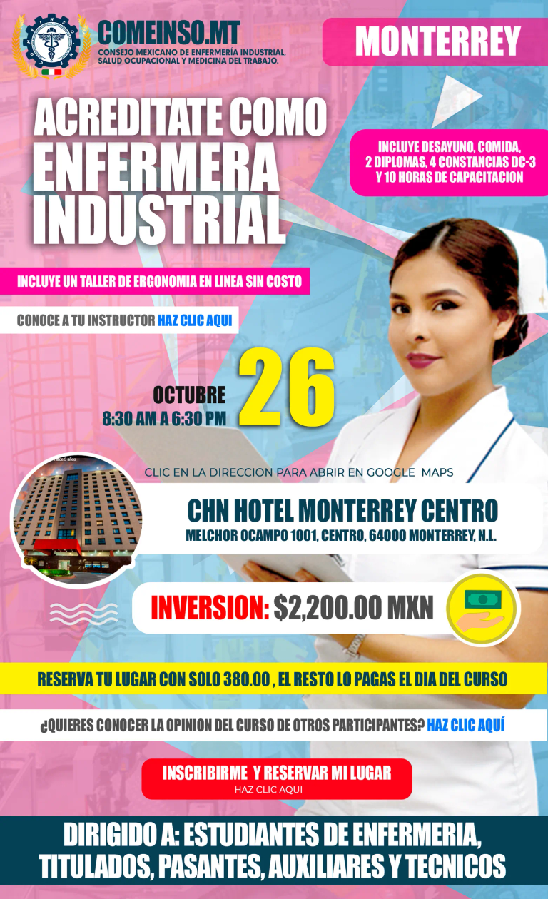 Informesd curso formacion de enfermeras industriales monterrey 25 octubre 2024