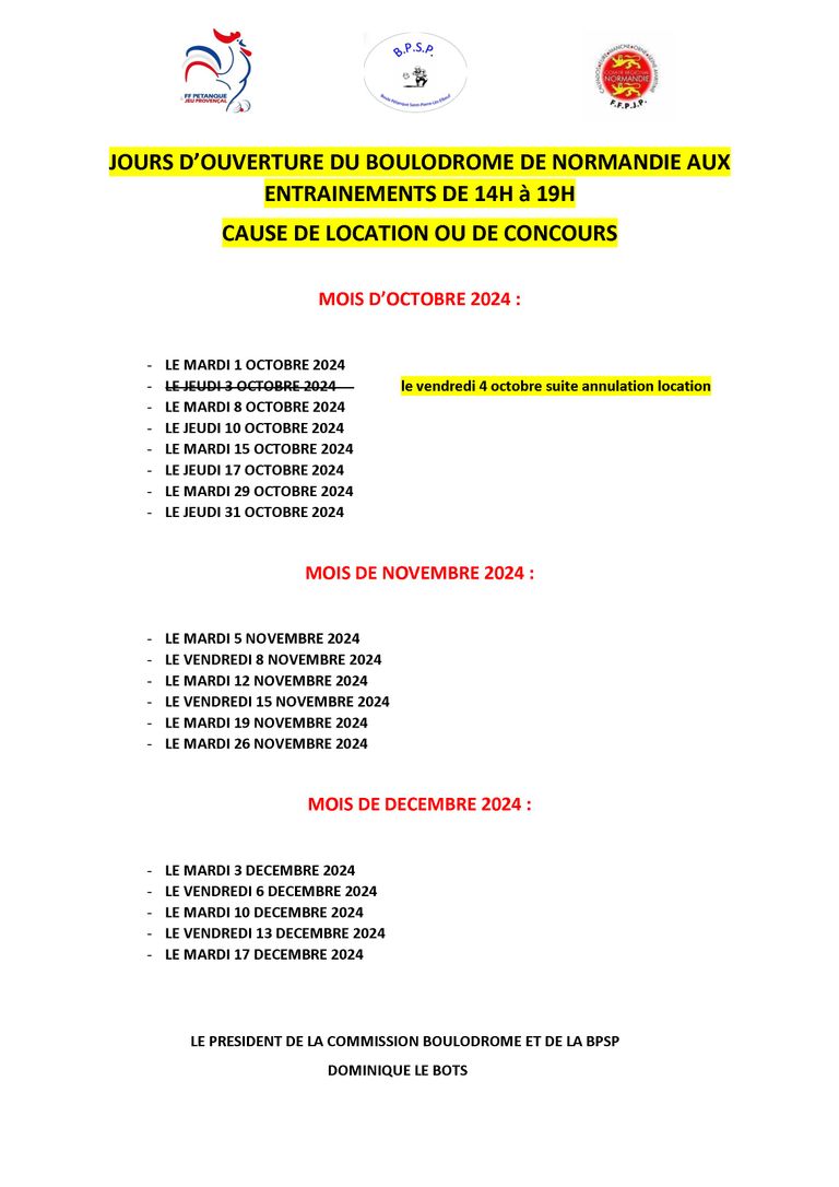 Calendrier boulodrome fin d annee conv 1