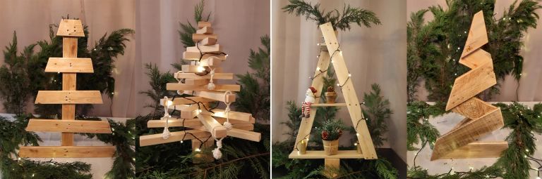 Sapin de Noël en bois de palette surcyclé : créez le vôtre sur mesure !