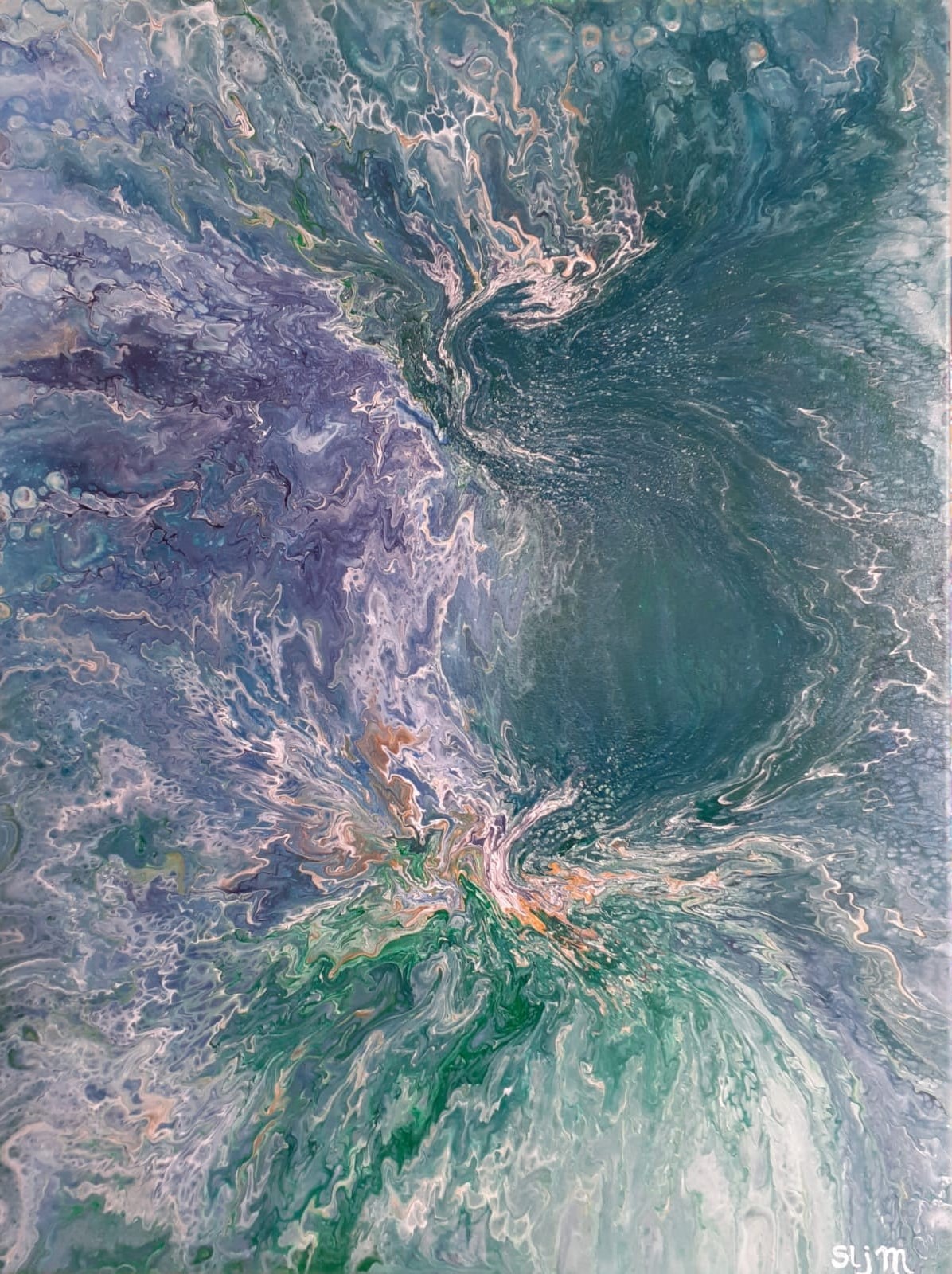 Hurricane, 80 x 60, Acrylique fluide sur toile