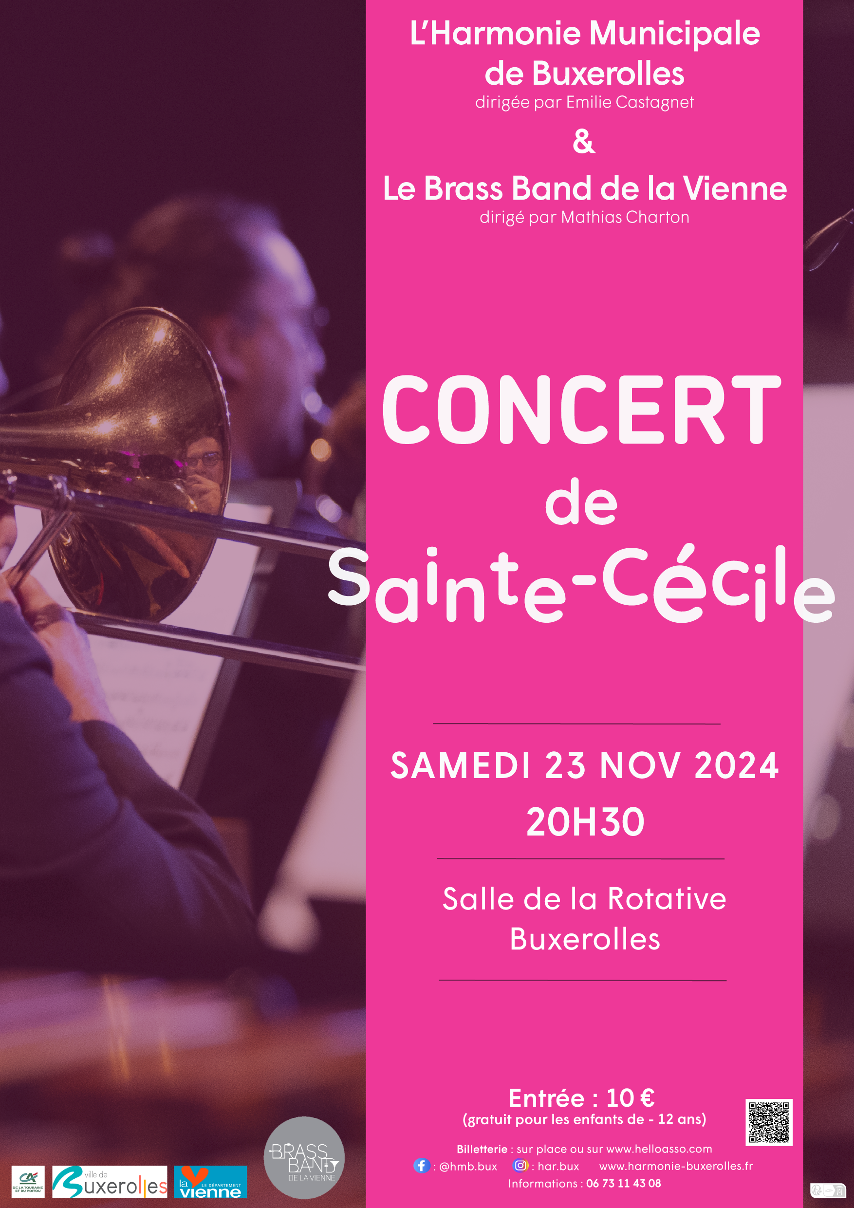Affiche concert ste cecile 23 nov 2024