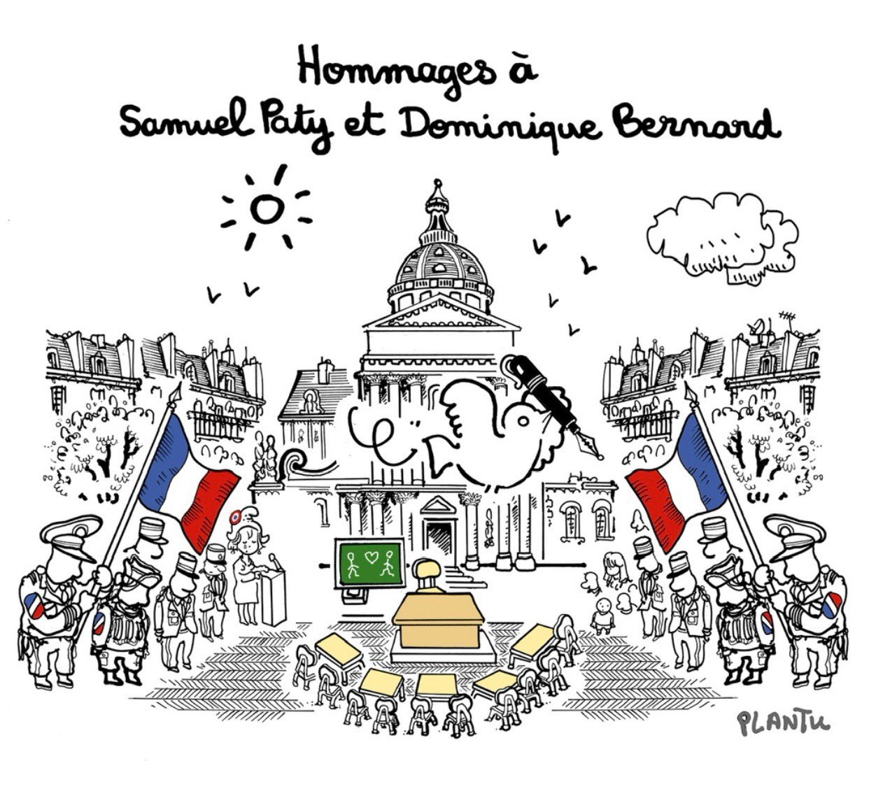 Hommage à Samuel Paty et Dominique Bernard 