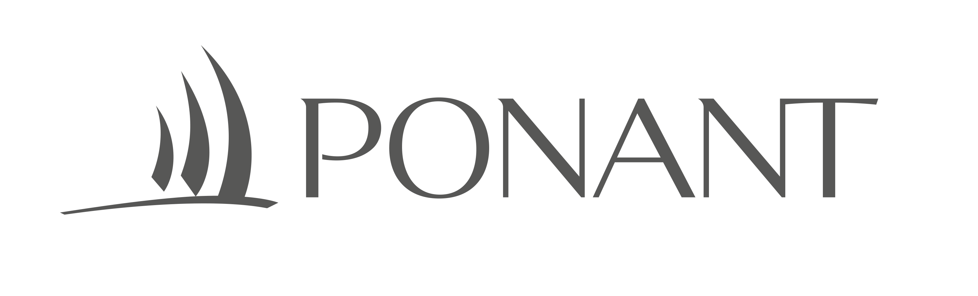 Ponant logo gris