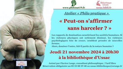 Atelier philo pratique ussac