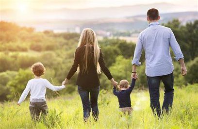 heureux,famille,nature