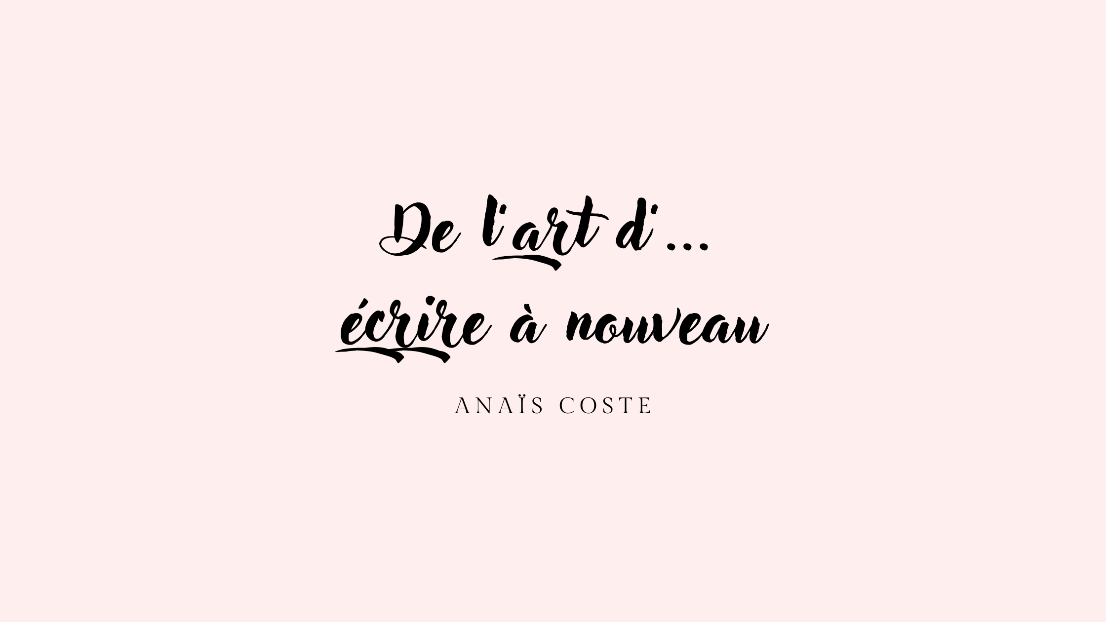 (Re)Commencer, c'est sauter vers l'inconnu