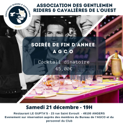 SOIRÉE DE FIN D'ANNÉE ORGANISÉE PAR L'AGCO