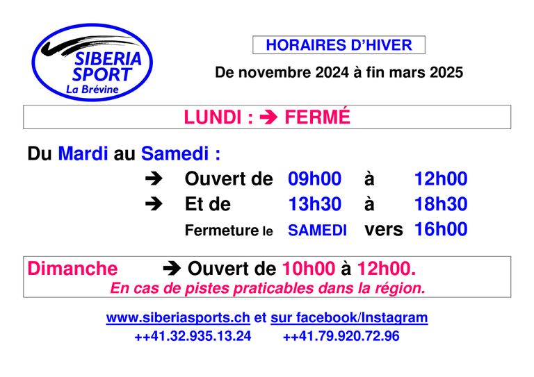 HORAIRES-d hiver 2024-2025