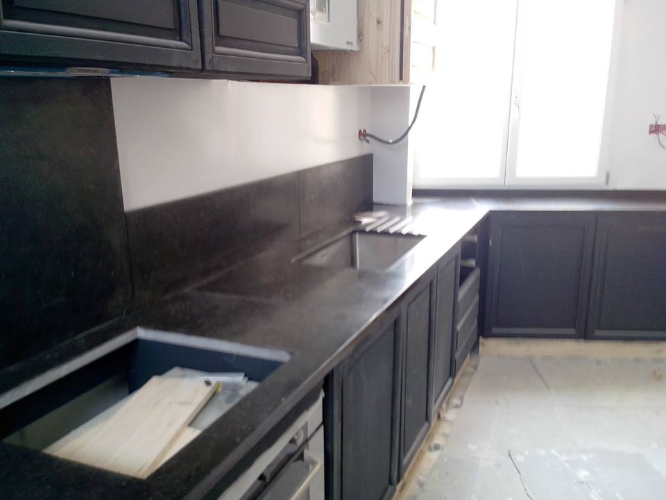 Plan de cuisine sur mesure en marbre