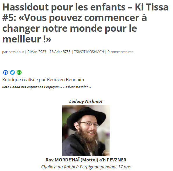 Hassidout pour les enfants – Ki Tissa #5