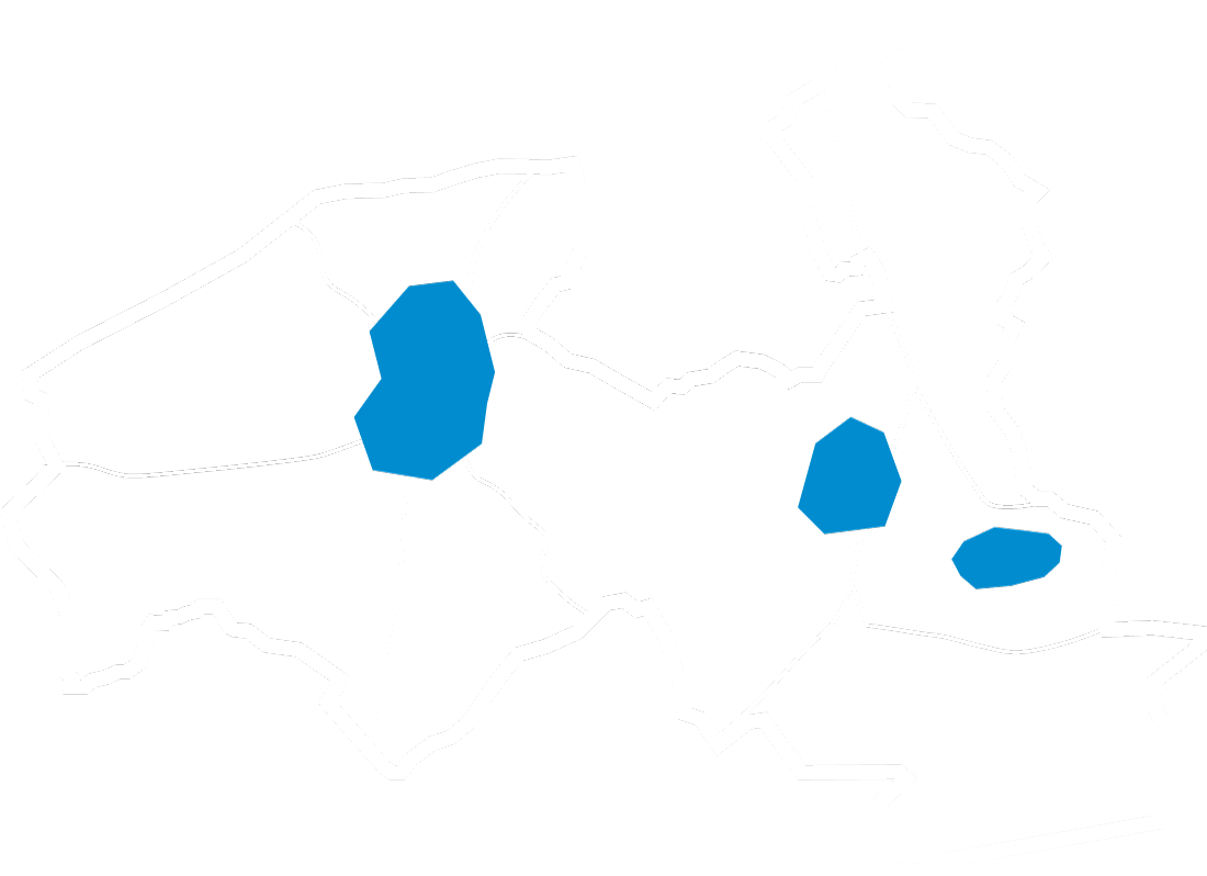 Une image de la carte de Val-Fouzon avec les zones de Varennes-sur-Fouzon, Sainte-Cécile et Parpeçay