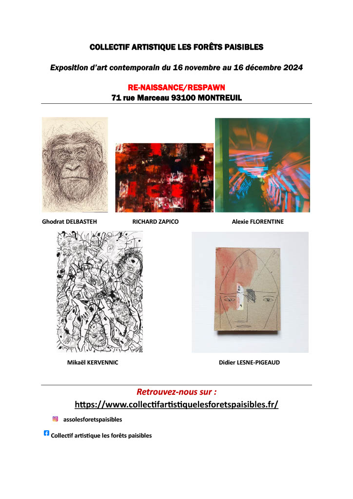 
Exposition collective du 16 novembre au 16 décembre 2024

