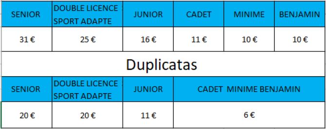 Prix-licences