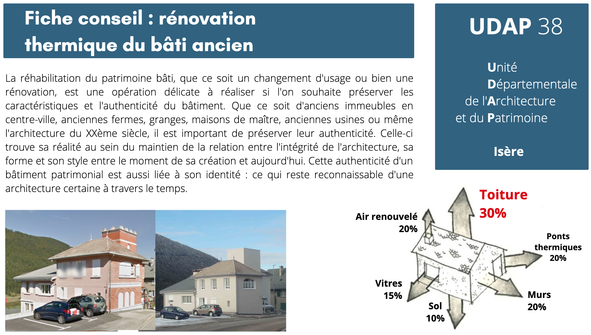 UDAP Isère - Fiche conseil rénovation thermique du bâti ancien