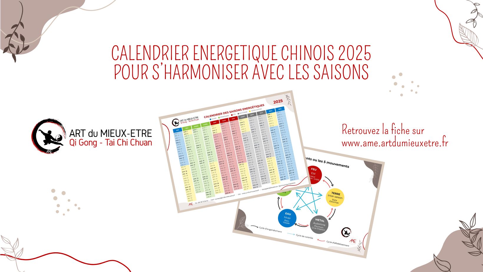 Calendrier Énergétique Chinois 2025 : Fortifiez votre énergie saison après saison avec le Qi Gong