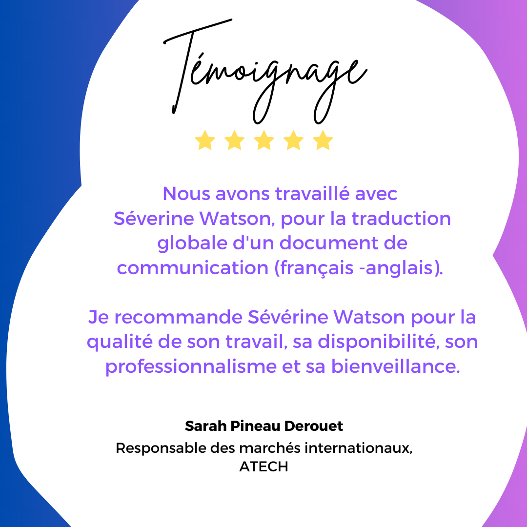 Temoignage sarah pineau derouet