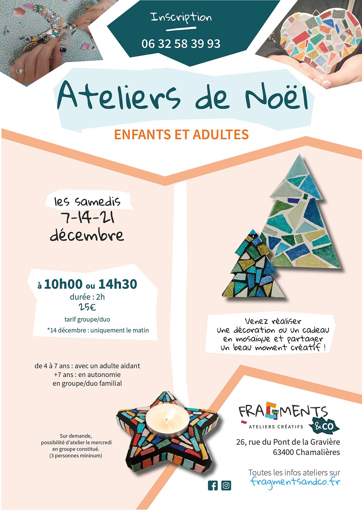 Affiche dates des ateliers au 1 trimestre