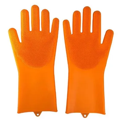 Gant-de-menage-orange-gants-de-nettoyage-en-silic